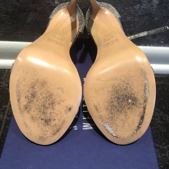 Stuart Weitzman Nudist Gold sandals, size 8.5 - Picture 4 of 8